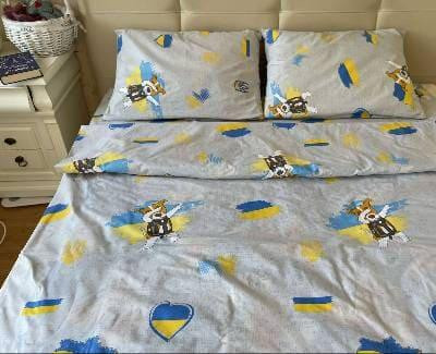 Ecotton Комплект постільної білизни Ecotton полуторний 150х215 см Пес Патрон бежевий Київ - фото 4