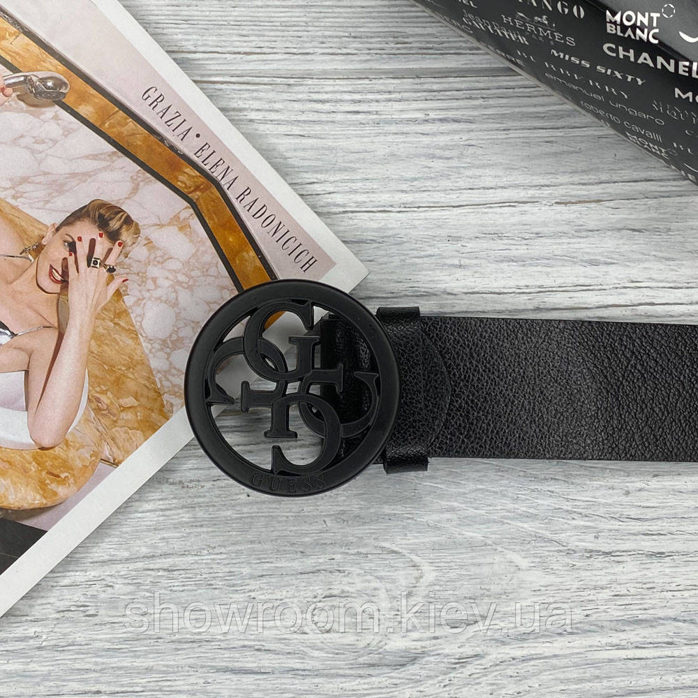 Жіночий шкіряний ремінь (4001) black 4 см Київ - фото 2