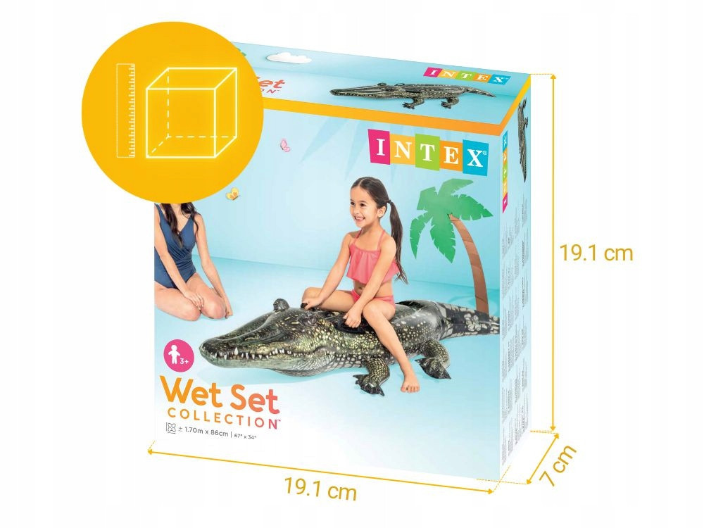 Плот надувной для плавания INTEX 57551 Аллигатор, 170 x 86 см Киев - изображение 6