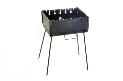 Мангал розкладний (кейс) з чохлом та рукавичками, товщина 3 мм, дворівневий, на 6 шампурів СИЛА Київ - фото 1