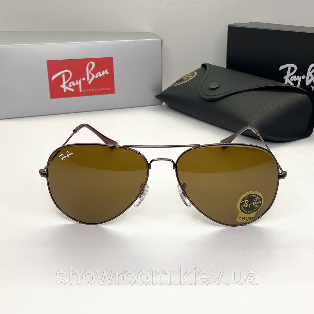 Чоловічі сонцезахисні окуляри RAY BAN 3026 aviator (2913) Київ - фото 5