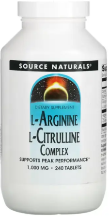 Аргінін цитрулін (амінокислоти) Source Naturals L-Arginine L-Citrulline 240 таб Київ