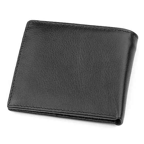 Мужской купюрник ST Leather 18305 (ST159) кожаный Черный Киев