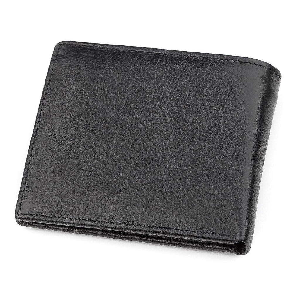 Мужской купюрник ST Leather 18305 (ST159) кожаный Черный Киев - изображение 2