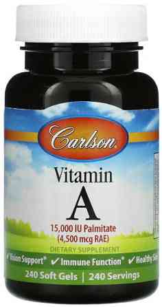 Вітамін А Carlson Vitamin A 15000 МО 240 гелевих капсул Київ