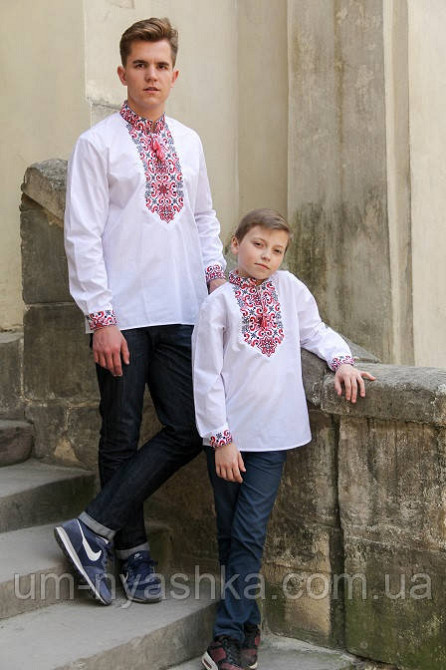 Вишиванка для хлопчика "Підполковник" червона з чорним 110-152 Кривий Ріг - фото 2