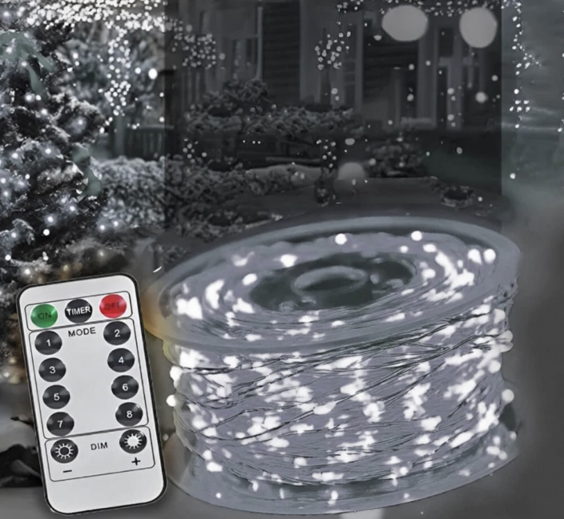 Гірлянда світлодіодна роса 50 м, 500 LED (Білий) Вінниця - фото 1