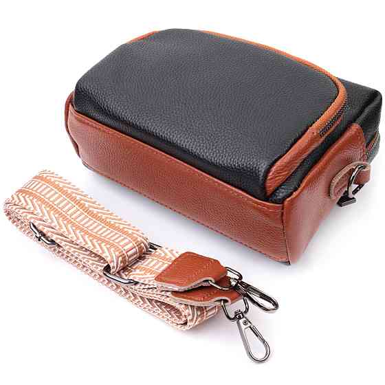 Сумка для женщин на каждый день из натуральной кожи Черный (Vintage) Киев