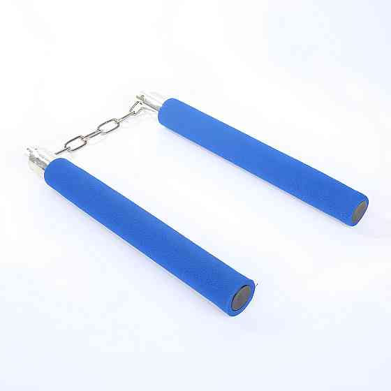 Безопасные нунчаки RESTEQ для тренировки, мягкие детские, Нунчаки с безопасным покрытием. Синие Киев