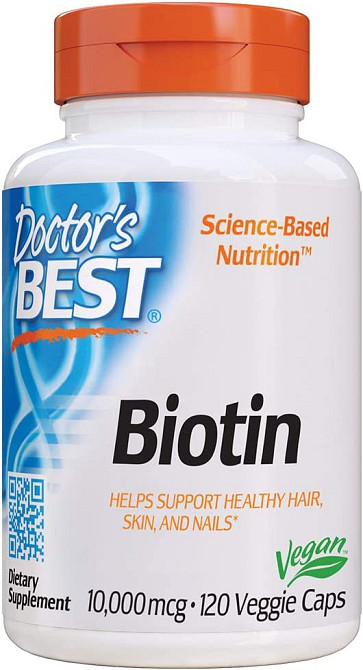 Биотин Biotin 10000 mcg 120 Veggie Caps Луцк - изображение 1