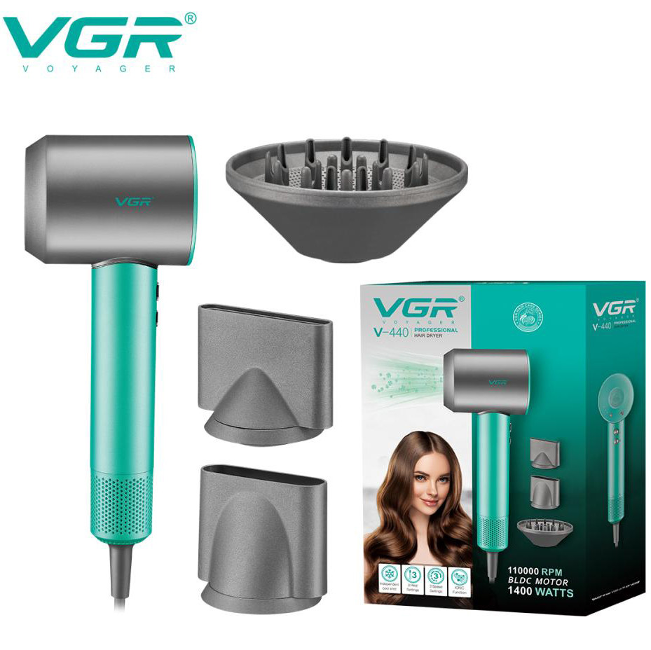 Фен для укладання волосся універсальний VGR, Фен для укладання зачіски з режимом іонізації ZH-44 Львів - фото 13