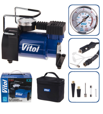 Компрессор VITOL K-30 150psi/14Amp/37л/прикуриватель Винница