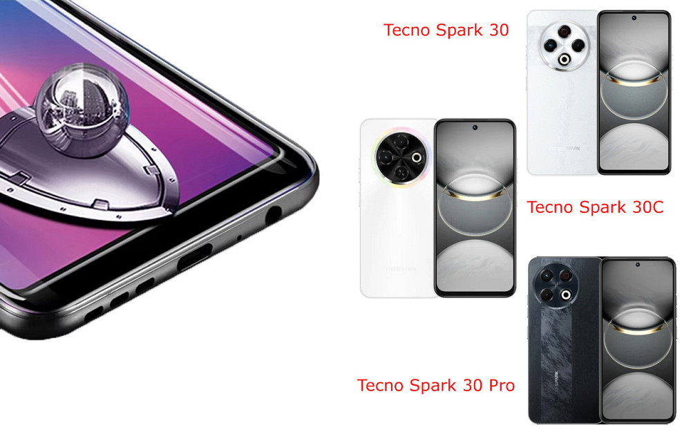 Захисне скло DefenzoGlass для Tecno Spark 30 KL6, Spark 30C KL5n, Spark 30 Pro – подвійна міцність Київ - фото 2