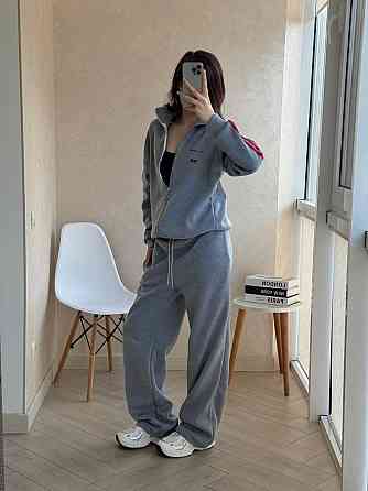Стильный женский оверсайз костюм двойка триника флис Меланж Одесса