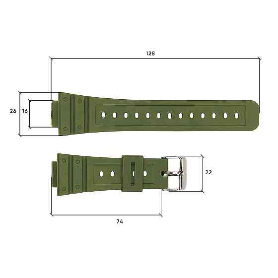 Ремінець для годинника Skmei 1628AGWT Army Green-White SBR Київ