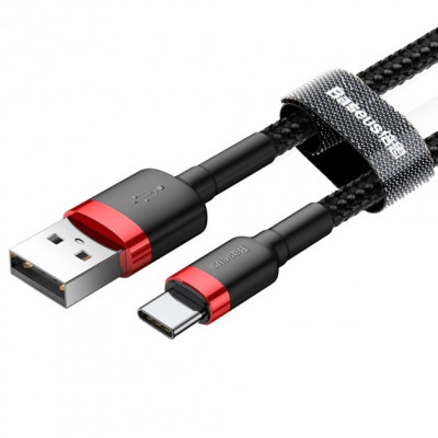 Дата кабель USB 2.0 AM to Type-C 2.0m 2A red-black Baseus (CATKLF-C91) Вінниця - фото 4