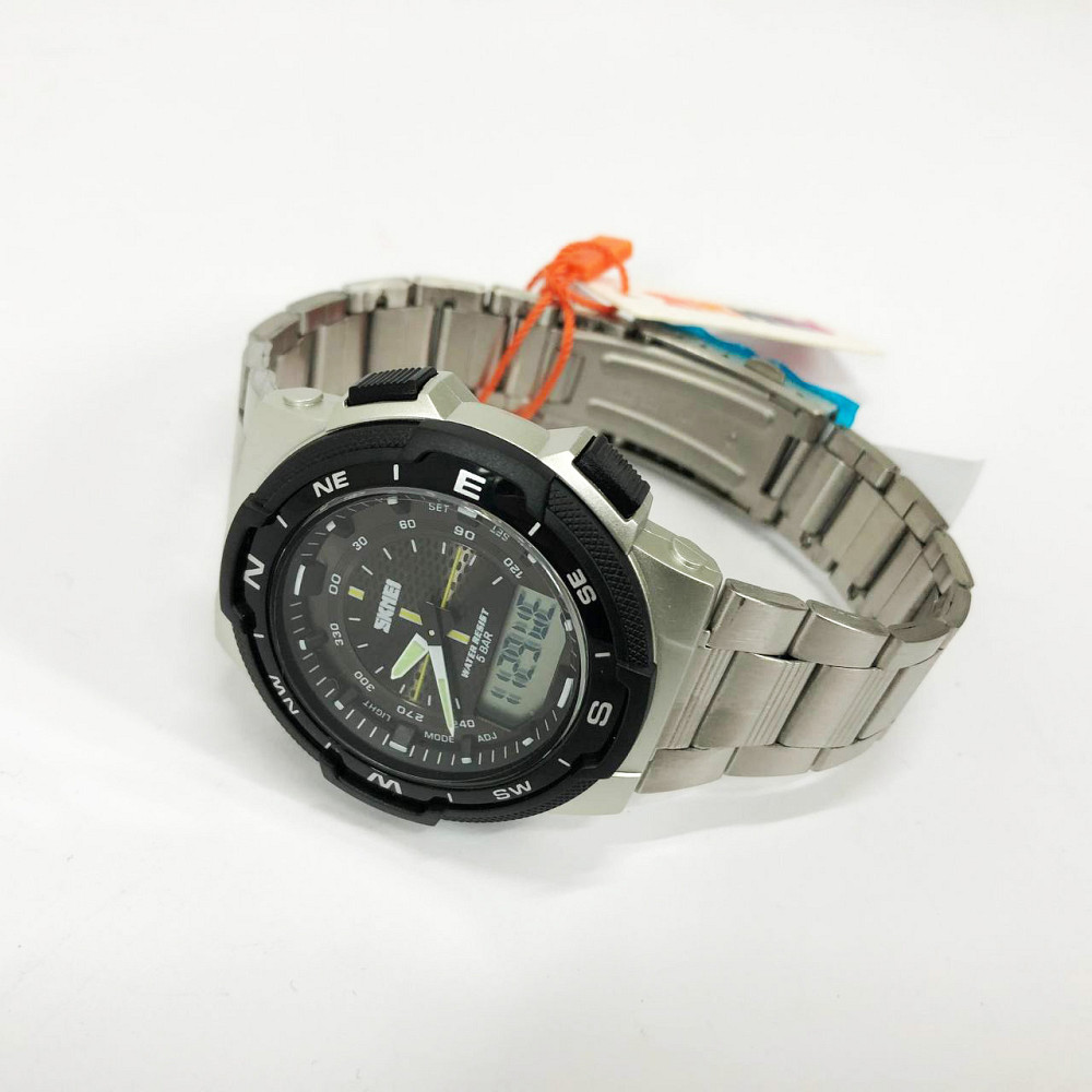 Часы спортивные армейские SKMEI 1370SI, Тактические военные часы для ЗСУ Хорошие наручные мужские BU-71 Львов - изображение 2