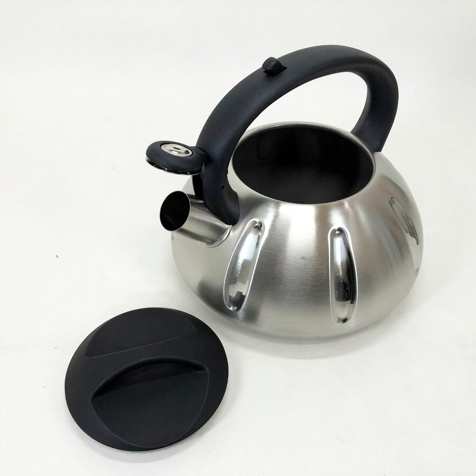 Чайник стальной со свистком на плиту Unique, Чайник металлический со свистком газовый 3 литра BU-46 Львов - изображение 9