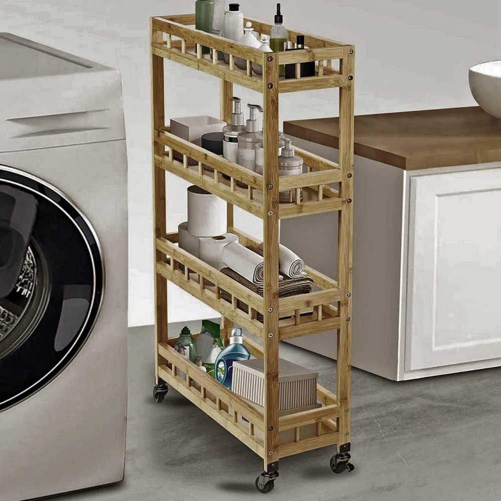 Этажерка для ванной на колёсиках 