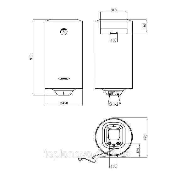 Водонагрівач Ariston SG1 100 V EU з мокрим ТЕНом 3213002 Чернівці