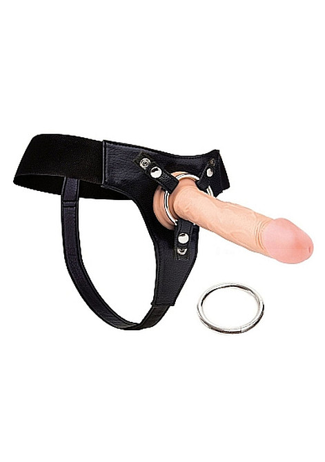 Трусики для страпону Ouch!, шкіряні, чорні, One Size Sex Aura Київ - фото 2