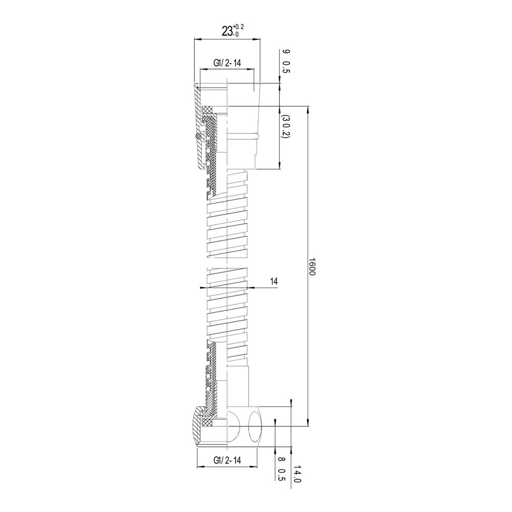 Шланг для душа IMPRESE с двойной оплеткой, стандарт, 1,6 м Киев - изображение 3