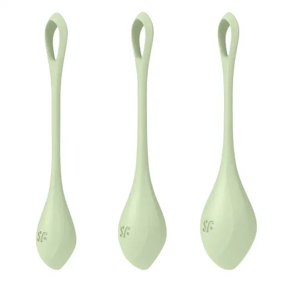 Набір йоні намистин Satisfyer Yoni Power 2 Light Green, диаметр 2-2,5-3см, вес 22-44-73гр Львов