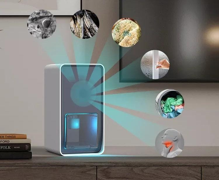 Бесшумный конденсационный осушитель воздуха Doctor-101 LEVANTE на 1,2 л с функцией ночника. Влагопоглотитель Днепр - изображение 9