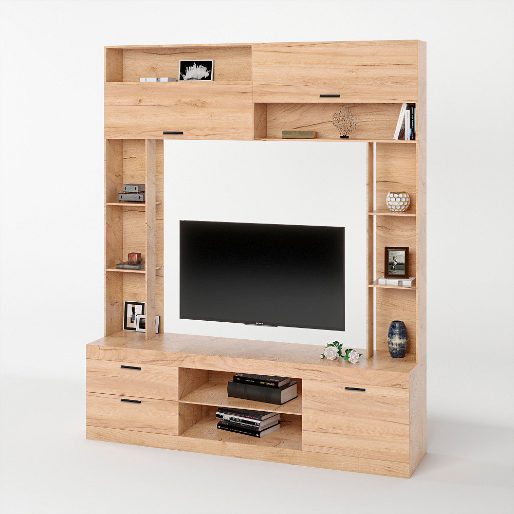 Стенка для гостиной Эверест Соната дуб крафт золотой (DTM-2714) Львов - изображение 2