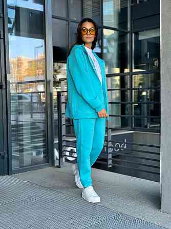 Женский спортивный костюм на флисе Голубой 46/48 Харьков