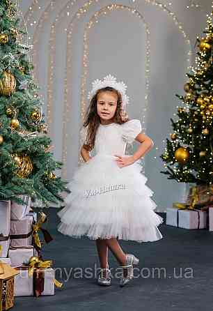 Платье Белое нарядное с блестками для девочки Кривой Рог