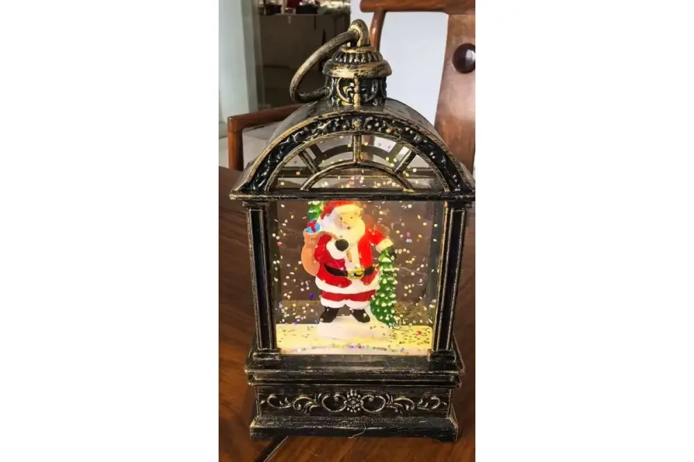 Ночник новогодний музыкальный "Снеговик и ёлка" Коломия - фото 2