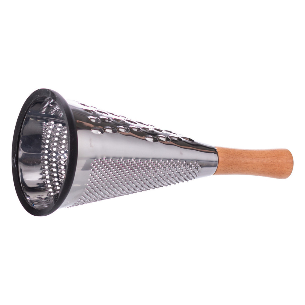 Конусная трёхсторонняя ручная тёрка из нержавейки с деревянной ручкой HP-8-2 Киев - изображение 4