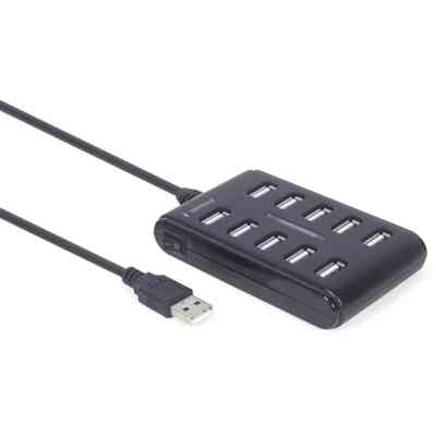 Концентратор Gembird USB 2.0 10 ports black (UHB-U2P10P-01) Винница