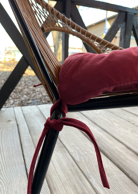 Подушка для стільців (40x40х5 см) Decorator Velour колір бордовий 84-118 Київ - фото 7