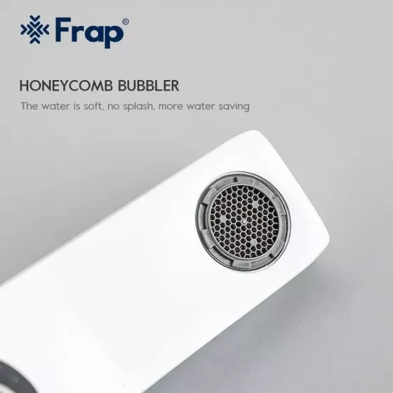 Змішувач для ванни з душовим гарнітуром Frap H58 F3258 білий/хром Київ