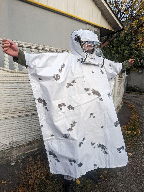 Пончо Анти-тепловізор дощовик масккостюм, захист від тепловізора та від дощу та снігу, антитепловізо Днепр - изображение 5