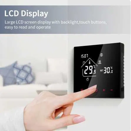 Терморегулятор сенсорный программируемый теплого пола Led (для водяного пола) Киев