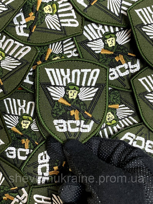Шеврон Піхота ЗСУ (Форма щит. На липучці) Розмір 8.5x7см Київ - фото 5
