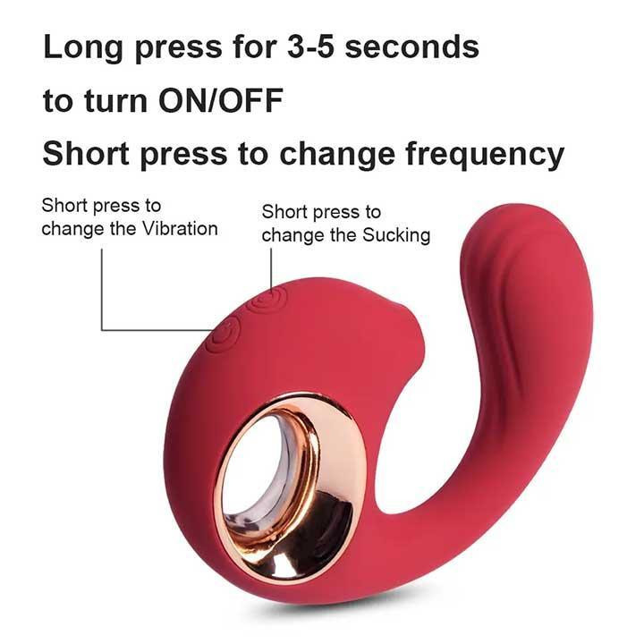 Клиторальный вакуумный вибростимулятор Dolphine Licker Vibe красный – Вибраторы Винница - изображение 7