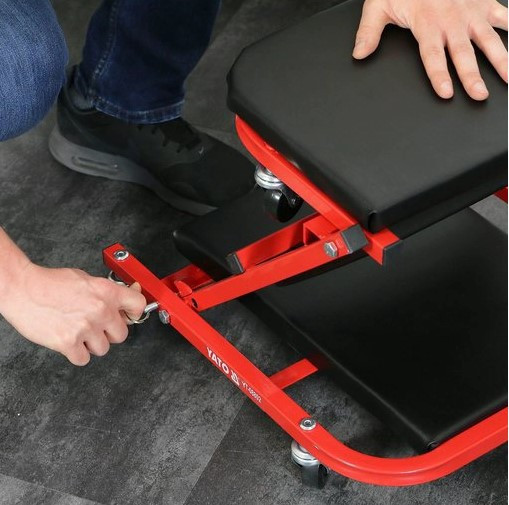 Лежак - стул автослесаря подкатной для ремонта автомобиля на СТО автосервиса, мастерской YATO YT-08802 Чернигов - изображение 9