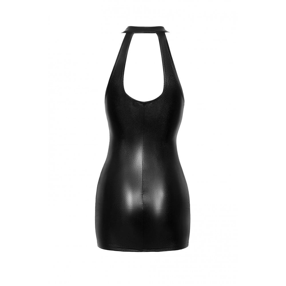 Соблазнительное виниловое мини-платье XL F278 Noir Handmade, с молнией, черное Sex Aura Киев - изображение 5