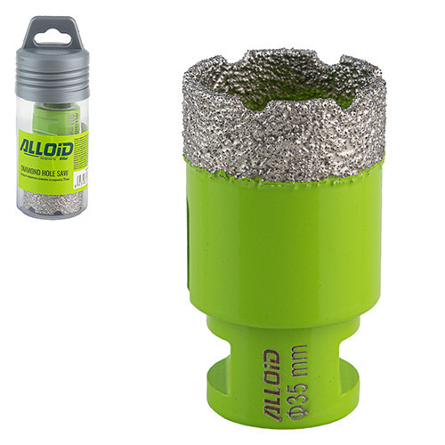 Свердло корончате алмазне по кераміці 35мм, для КШМ М14х2мм Alloid Одесса - изображение 1