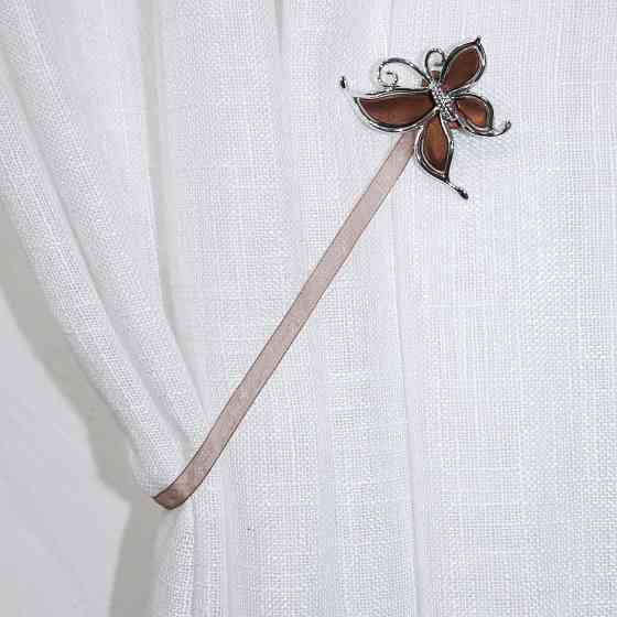 Магніти для штор і гардин (135м) Карнер набір 2 шт Коричневий з сріблястим (81-046) Київ