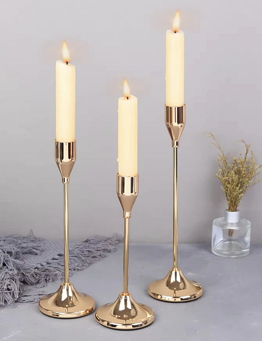 Підсвічники 3 шт золотисті Смела - изображение 1