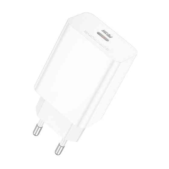 Мережевий зарядний пристрій BOROFONE BA21A Pro Long journey single port PD20W charger White Одеса