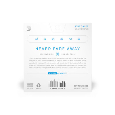 Струны для гитары D'Addario XS 80/20 Bronze Light (12-53) (XSABR1253) Винница - изображение 3