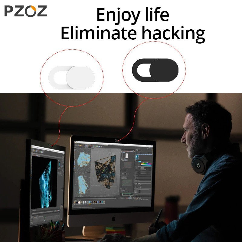 Захисна шторка-наклейка для веб-камери PZOZ (Білая) Николаев - изображение 3