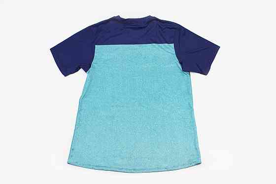 Футболка (Джерсі) чоловіча L-(Polyester 80% / Spandex 20%), короткі рукави, вільний крій, синьо-бірюзова, НЕ оригінал Киев