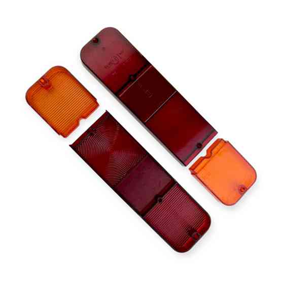 Стекло Москвич 2140 заднего (красное+желтое) (к-кт 2 шт) фонаря Мукачево